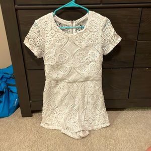 White lace romper